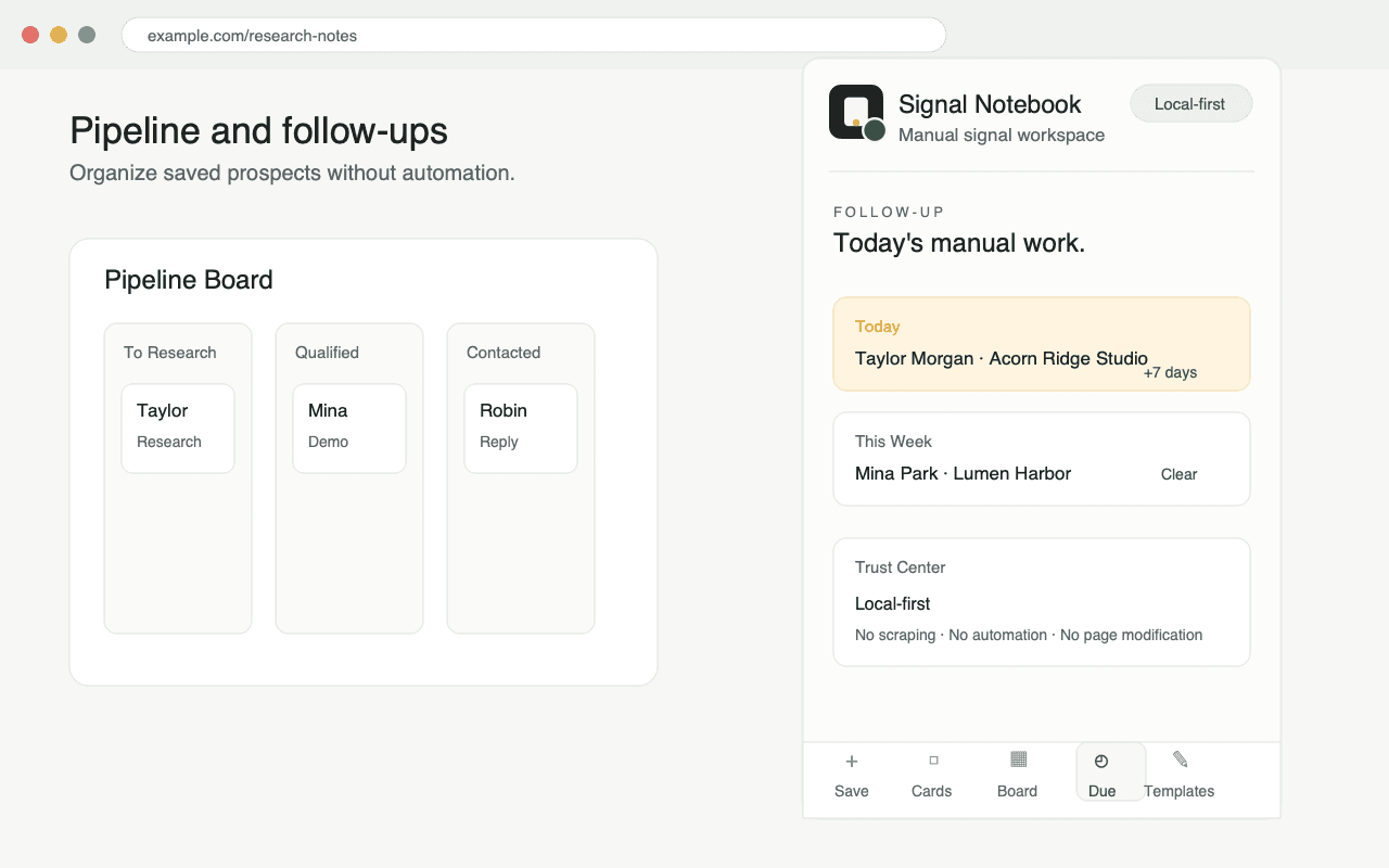 Signal Notebook preview